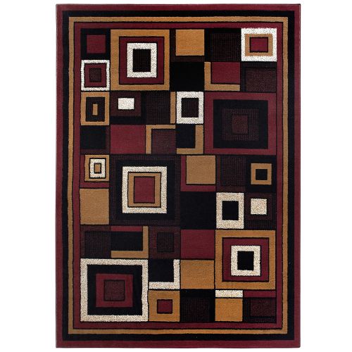  Home Dynamix Premium Red Contemporary Rug Size: 37 x 52