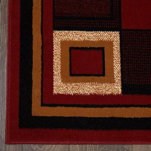  Home Dynamix Premium Red Contemporary Rug Size: 37 x 52