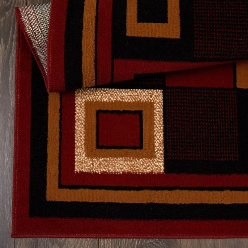  Home Dynamix Premium Red Contemporary Rug Size: 37 x 52