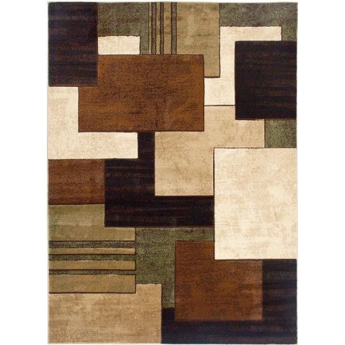  Home Dynamix Tribeca Mason Area Rug 3 Piece Set, Abstract Brown/Green