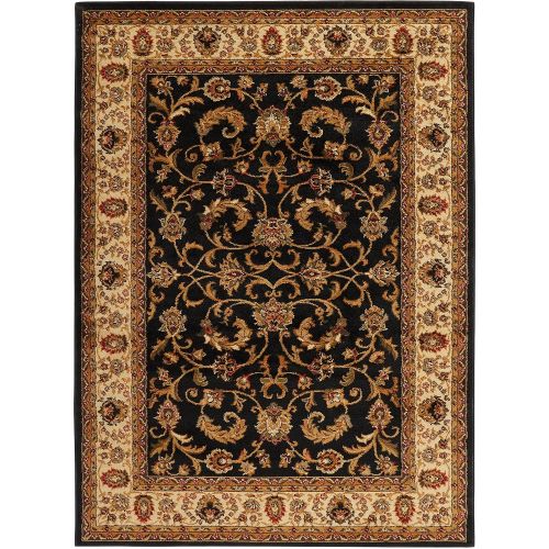  Home Dynamix 3208-457 Royalty Elati Traditional Area Rug 52x72, Oriental Black/Ivory