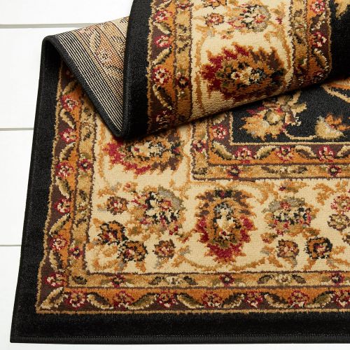  Home Dynamix 3208-457 Royalty Elati Traditional Area Rug 52x72, Oriental Black/Ivory