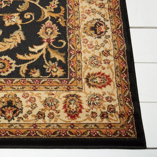  Home Dynamix 3208-457 Royalty Elati Traditional Area Rug 52x72, Oriental Black/Ivory