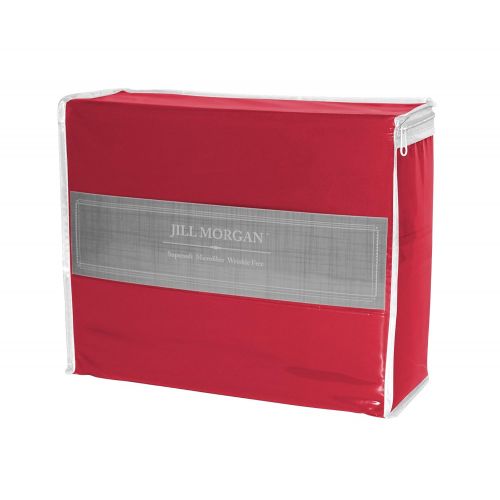  Home Dynamix JMFS-200 4-Piece Jill Morgan Fashion Bed Set, Queen, Red