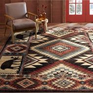 Home Dynamix Buffalo Southwest Rustic Area Rug, Brown/Red, 7'10