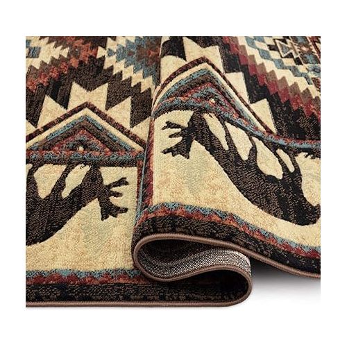  Home Dynamix Buffalo Southwest Rustic Area Rug, Brown/Red, 7'10