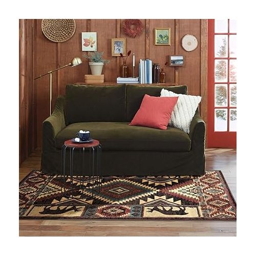  Home Dynamix Buffalo Southwest Rustic Area Rug, Brown/Red, 7'10