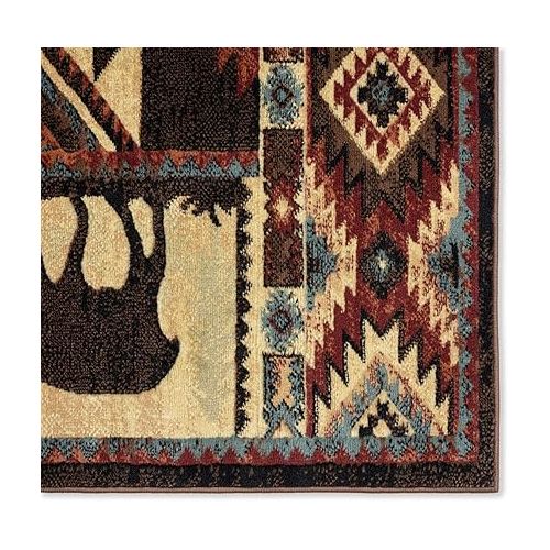  Home Dynamix Buffalo Southwest Rustic Area Rug, Brown/Red, 7'10