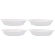 [아마존베스트]Home Essentials 15244 Fiddle and Fern Oval Mini Bakers, Set of 4, 6-inch Length, White