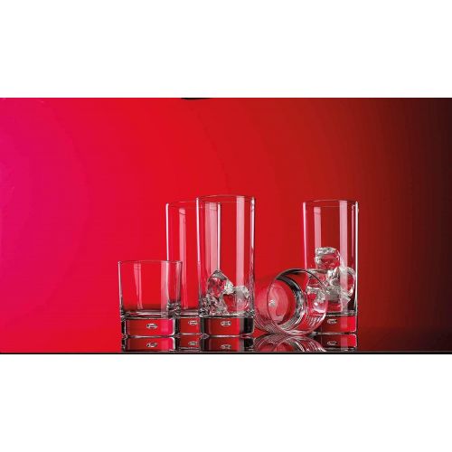  [아마존베스트]Drinking Glassware Set by Home Essentials & Beyond Set of 8 Tumbler and Rocks Glasses-Includes 4 Cooler Glasses (17oz) and 4 Rocks Glasses (10oz),  Suitable for Cocktails, Whisky