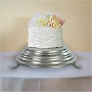 Home Essentials Decoration Wedding Party Aluminum Cake Stand For Stylist Host, 13.5 x 3.5 Inches, Silver