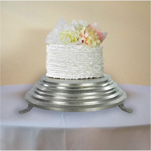  Home Essentials Decoration Wedding Party Aluminum Cake Stand For Stylist Host, 13.5 x 3.5 Inches, Silver