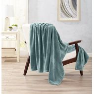 [아마존핫딜][아마존 핫딜] Home Fashion Designs Velvet Plush Soft Throw Blanket with Lattice Scroll Design (Jade Green)