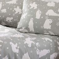 [아마존 핫딜] Home Fashion Designs Flannel Sheets Full Winter Bed Sheets Flannel Sheet Set Grey Polar Bears Flannel Sheets 100% Turkish Cotton Flannel Sheet Set. Stratton Collection (Full, Grey