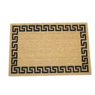 Home Garden Hardware 39686 Greek Key Border24x36 Inch Printed Coir Doormat Medium Natural