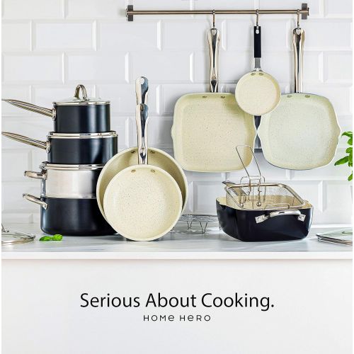  Home Hero Kitchen Pots and Pans Set - 23pc Kitchen Cookware Sets Induction Pots and Pans for Cooking Set Induction Cookware with Frying Pans Nonstick Pan Set Pot and Pan Set Pot Set Non Stic