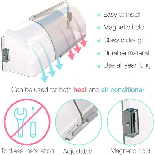  [아마존핫딜][아마존 핫딜] Daily Drops and ships from Amazon Fulfillment. Home Intuition Adjustable Magnetic Heat and Air Deflector for Vents, Sidewall, and Ceiling Registers, 2 Pack - - Amazon.com