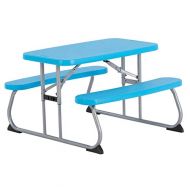 Home Joy Picnic Table for Kids Toddlers Set Bench 4 Seats Folding Outdoor Garden Backyard Patio Poolside Furniture