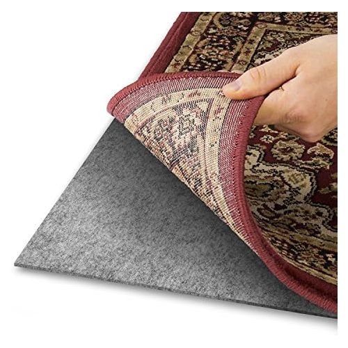  Home Queen Felt Rug Pads for Hardwood Floors Oriental Rug Pads-100% Recycled-Safe for All Floors - 4 Round