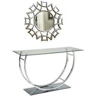 Home Square 2 Piece Hallway Set with Mirror and Console Table