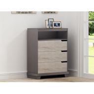 Home Star Homestar EB109185JS Waterloo Chest with 3 Drawers 15.91 x 30.49 x 40.16 Java Brown/Sonoma