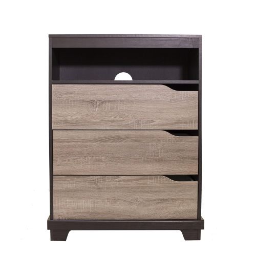  Home Star Homestar EB109185JS Waterloo Chest with 3 Drawers 15.91 x 30.49 x 40.16 Java Brown/Sonoma