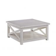 Home Styles 5523-21 Seaside Lodge Coffee Table Hand Rubbed Weathered White
