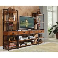 Home Styles 5050-34 Modern Craftsman 3-Piece Gaming Entertainment Center, Distressed Oak Finish