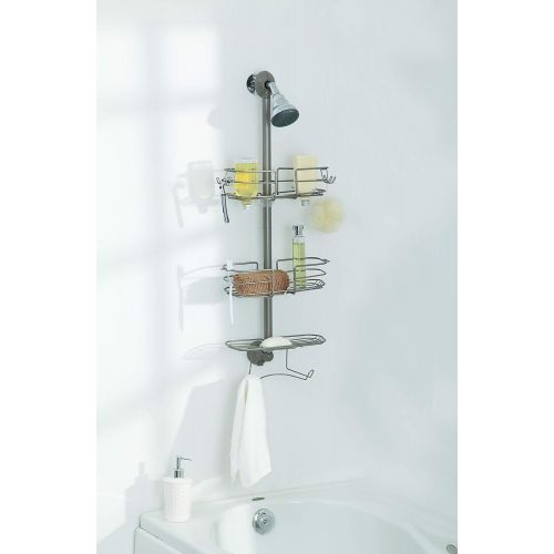  Home Zone CAD6100V 2 Tier Standing Adjustable Wire Caddy, Chrome Finish Bathroom Storage