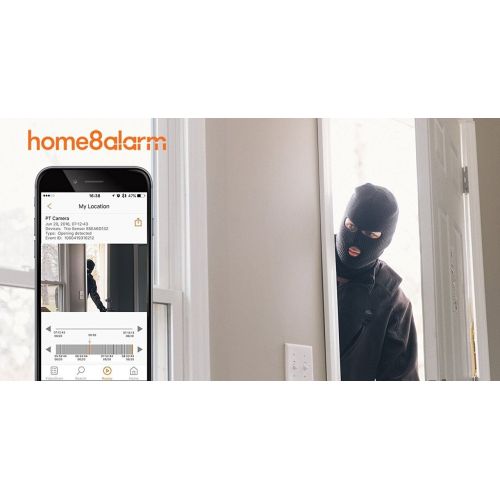 Home8alarm Home8 ActionView Window & Door Security Alarm System (1-cam) with Live Video & Smartphone control