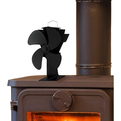  Stove Fan Heat Powered Fan for Wood Burning Stoves or Fireplaces Quiet and Low Maintenance, Disperses Warm Air Through House by Home Complete