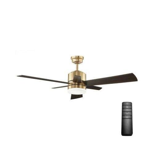  HomeDecoratorsCollection Home Decorators Collection Hexton 52 in. LED Indoor Brushed Gold Ceiling Fan