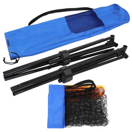  HomeTech PE Adjustable Portable Badminton Net Set with Polyester Cloth Bag and Iron Tube Black Blue 10 X 5 X 3.4 | Perfect for Tennis Soccer Tennis Pickle ball Kids Volleyball Indoor Outdoo
