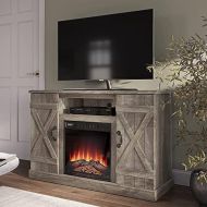 HomeTeks Tv Fireplace Stand Electric Fireplace Tv Stand-Tv Media Stand with Fireplace, for TVs Up to 50 Inch, Ashland Pine-Turn Up The Ambiance of Your Room