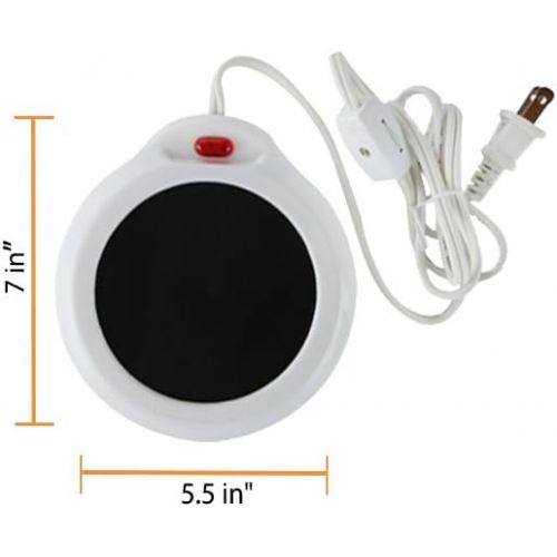  [아마존베스트]Home-X Mug Warmer, Desktop Heated Coffee & Tea - Candle & Wax Warmer (White)