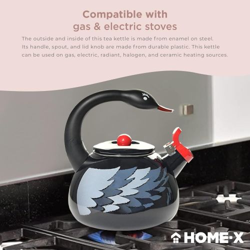  [아마존베스트]Home-X  Honey Bee Tea Kettle, 2.4 Quart Whistling Tea Kettle for Gas Top or Electric Stoves, The Perfect Addition to Any Kitchen