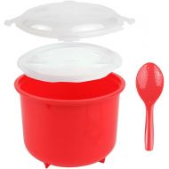 [아마존베스트]Home-X - Microwave Rice Cooker, 10 Cup Cooker is BPA Free, Easy-To-Use, Low Mess and Steams Rice to Perfection Every Time