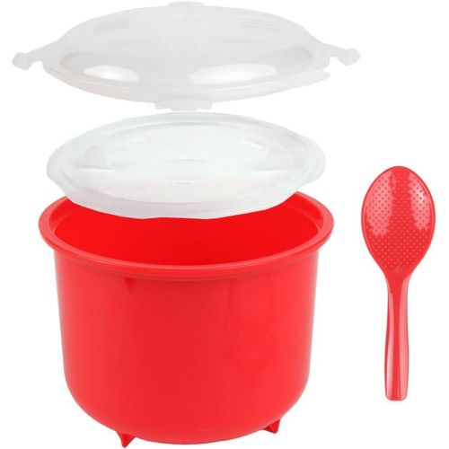  [아마존베스트]Home-X - Microwave Rice Cooker, 10 Cup Cooker is BPA Free, Easy-To-Use, Low Mess and Steams Rice to Perfection Every Time