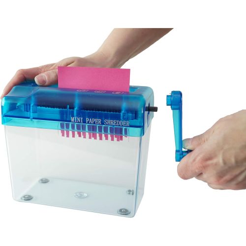  [아마존베스트]HOME-X Hand Crank Paper Document Shredder, Office and Teaching Supplies