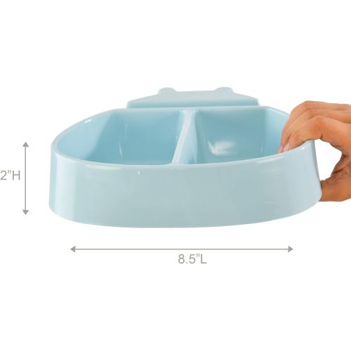  [아마존베스트]HOME-X Ladybug Snack Tray with Phone Holder, Divided Dish, Phone Stand and Tray, Fun Shaped Dish for Kids and Adults, 8 ½” L x 8 ½” W x 2 H, Blue