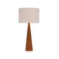 /Homeandkitchen Oak wood table lamp Cone shape 61cm