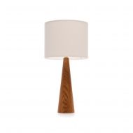 Homeandkitchen Oak table lamp Cone shape 41cm / bedside lamp / small table lamp / Wooden table lamp