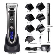 [아마존핫딜]Homeasy homeasy Haarschneider Maschine SET 0mm Rasierer Haare 6 in 1 Friseur Trimmer Herren mit Aufsatzkammer von 0,8 bis 32,8mm kabelloser Haarscherer fuer Erwachsene und Kinder