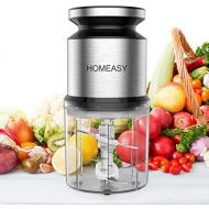 HOMEASY Chopper 0.6 L Universal Chopper 300 W Electric Onion Cutter Handy Mini Multi Chopper with 4 Blades for Meat, Onions, Fruit, Vegetables