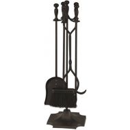 Homebasix Fireset Fireplace Tool Set, Black 5 Pc