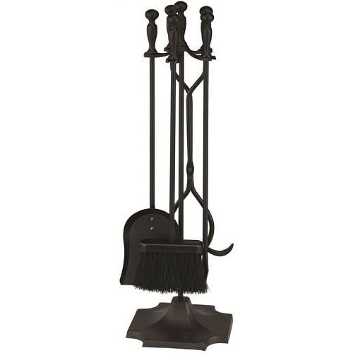  Homebasix Fireset Fireplace Tool Set, Black 5 Pc