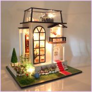 Homebeast DIY Loft Apartments Miniature Dollhouse Wooden Furniture LED Kit Wood Toy Christmas Birthday Gifts