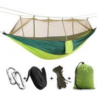 Homebed homebed Double Hammock with Mosquito Net 420 Pounds Capacity Sturdy & Lightweight for Outdoor Backpacking Camping Trip Hiking Indoor Garden Yard