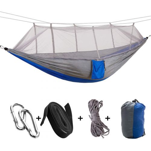  Homebed homebed Double Hammock with Mosquito Net 420 Pounds Capacity Sturdy & Lightweight for Outdoor Backpacking Camping Trip Hiking Indoor Garden Yard