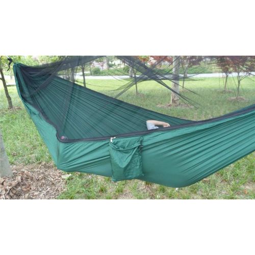  Homebed homebed Single & Double Hammock with Mosquito Net 440 Pounds Capacity Sturdy & Lightweight 210T Nylon for Outdoor Backpacking Camping Trip Hiking Indoor Garden Yard